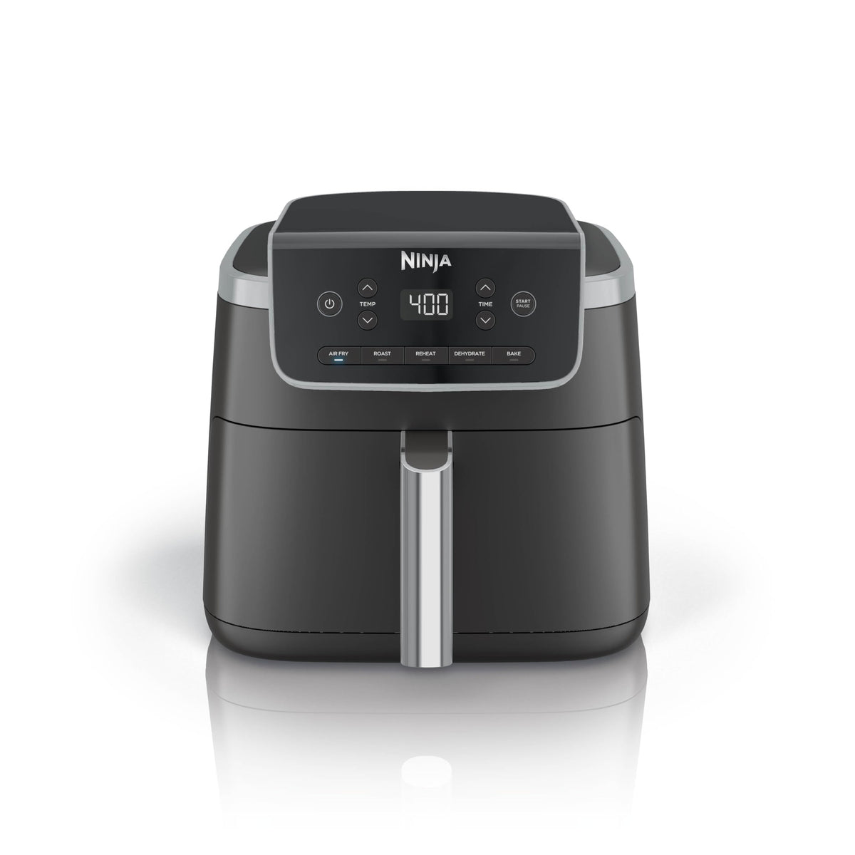 Ninja | Air Fryer | 4-in-1 Pro Air Fry, Roast, Reheat, Dehydrate | 5QT Capacity fits up to 4lbs of French Fries | 400F Max Temp | Nonstick Basket & Crisper Plate | 120V | Grey | AF141