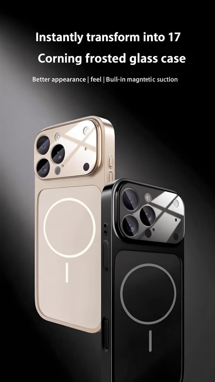 Designed Magnetic Series for iPhone 16 Pro Max Case,[Compatible with MagSafe][Tempered Glass Camera Lens Protection],Luxury Matte Military Grade Drop Protective Hard PC Shockproof Cover,Orange