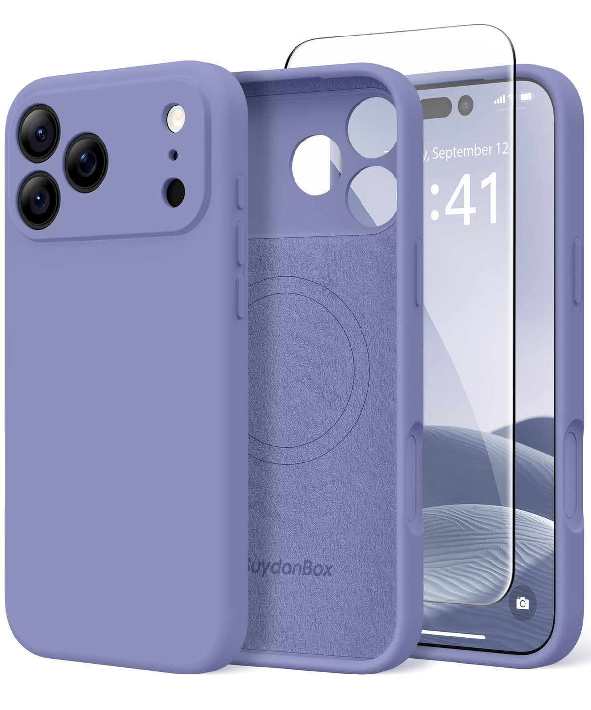 Magnetic for iPhone 17 Pro Max Case, Compatible with MagSafe, [Full Camera Protection][Screen Protector] Silicone Shockproof Protective Phone Case for iPhone 17 Pro Max 6.9", Calke Green