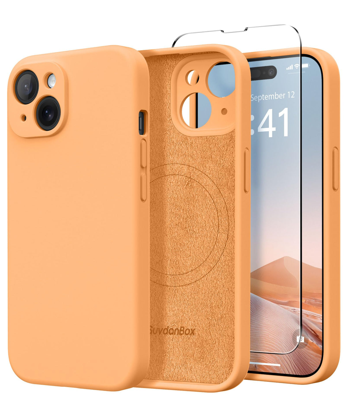 Magnetic for iPhone 17 Pro Max Case, Compatible with MagSafe, [Full Camera Protection][Screen Protector] Silicone Shockproof Protective Phone Case for iPhone 17 Pro Max 6.9", Calke Green