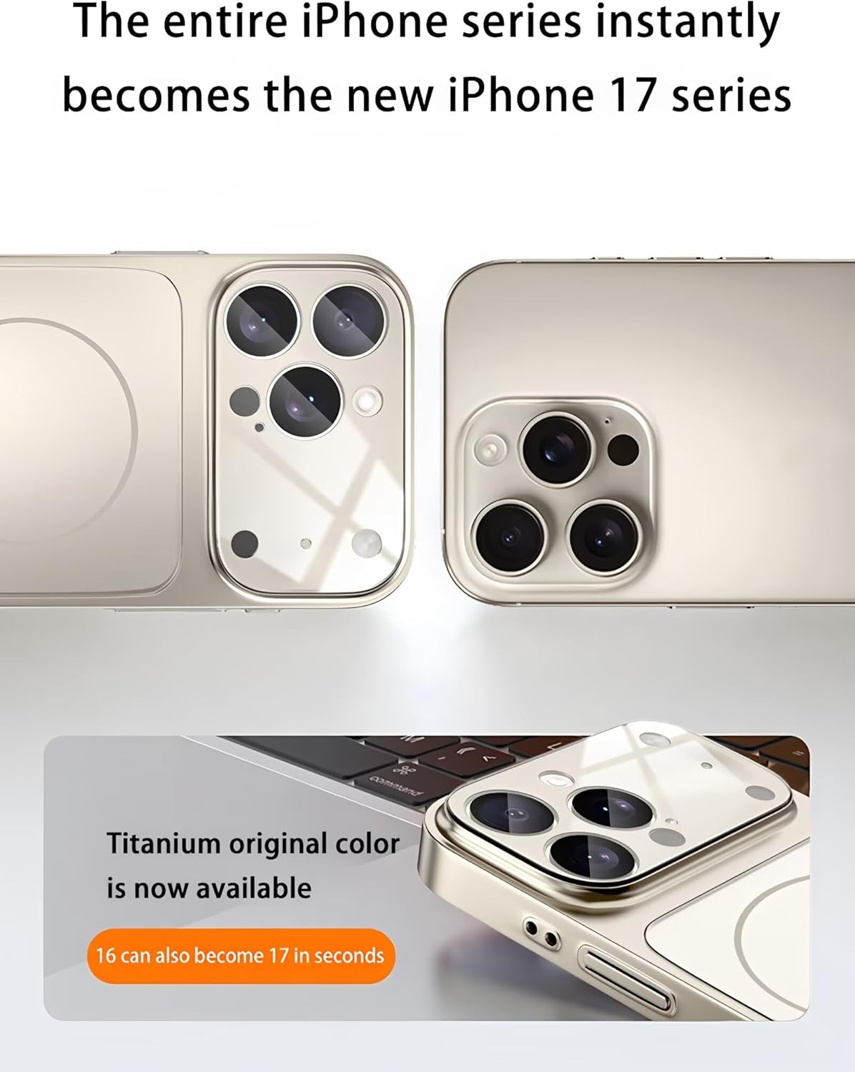 Designed Magnetic Series for iPhone 16 Pro Max Case,[Compatible with MagSafe][Tempered Glass Camera Lens Protection],Luxury Matte Military Grade Drop Protective Hard PC Shockproof Cover,Orange