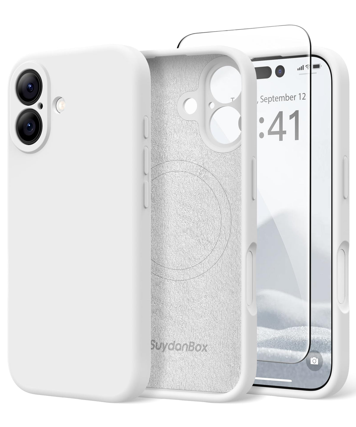 Magnetic for iPhone 17 Pro Max Case, Compatible with MagSafe, [Full Camera Protection][Screen Protector] Silicone Shockproof Protective Phone Case for iPhone 17 Pro Max 6.9", Calke Green