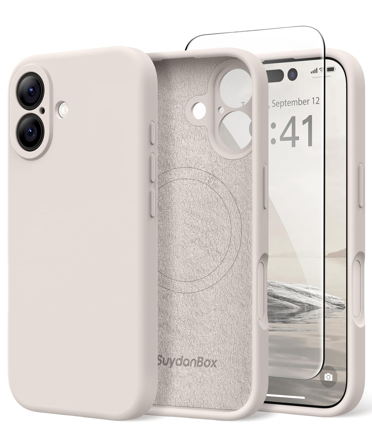 Magnetic for iPhone 17 Pro Max Case, Compatible with MagSafe, [Full Camera Protection][Screen Protector] Silicone Shockproof Protective Phone Case for iPhone 17 Pro Max 6.9", Calke Green