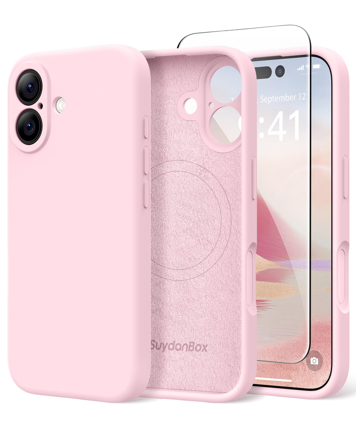 Magnetic for iPhone 17 Pro Max Case, Compatible with MagSafe, [Full Camera Protection][Screen Protector] Silicone Shockproof Protective Phone Case for iPhone 17 Pro Max 6.9", Calke Green