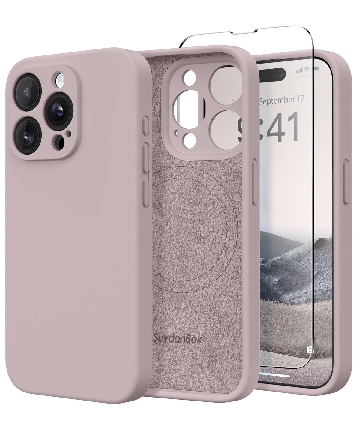 Magnetic for iPhone 17 Pro Max Case, Compatible with MagSafe, [Full Camera Protection][Screen Protector] Silicone Shockproof Protective Phone Case for iPhone 17 Pro Max 6.9", Calke Green