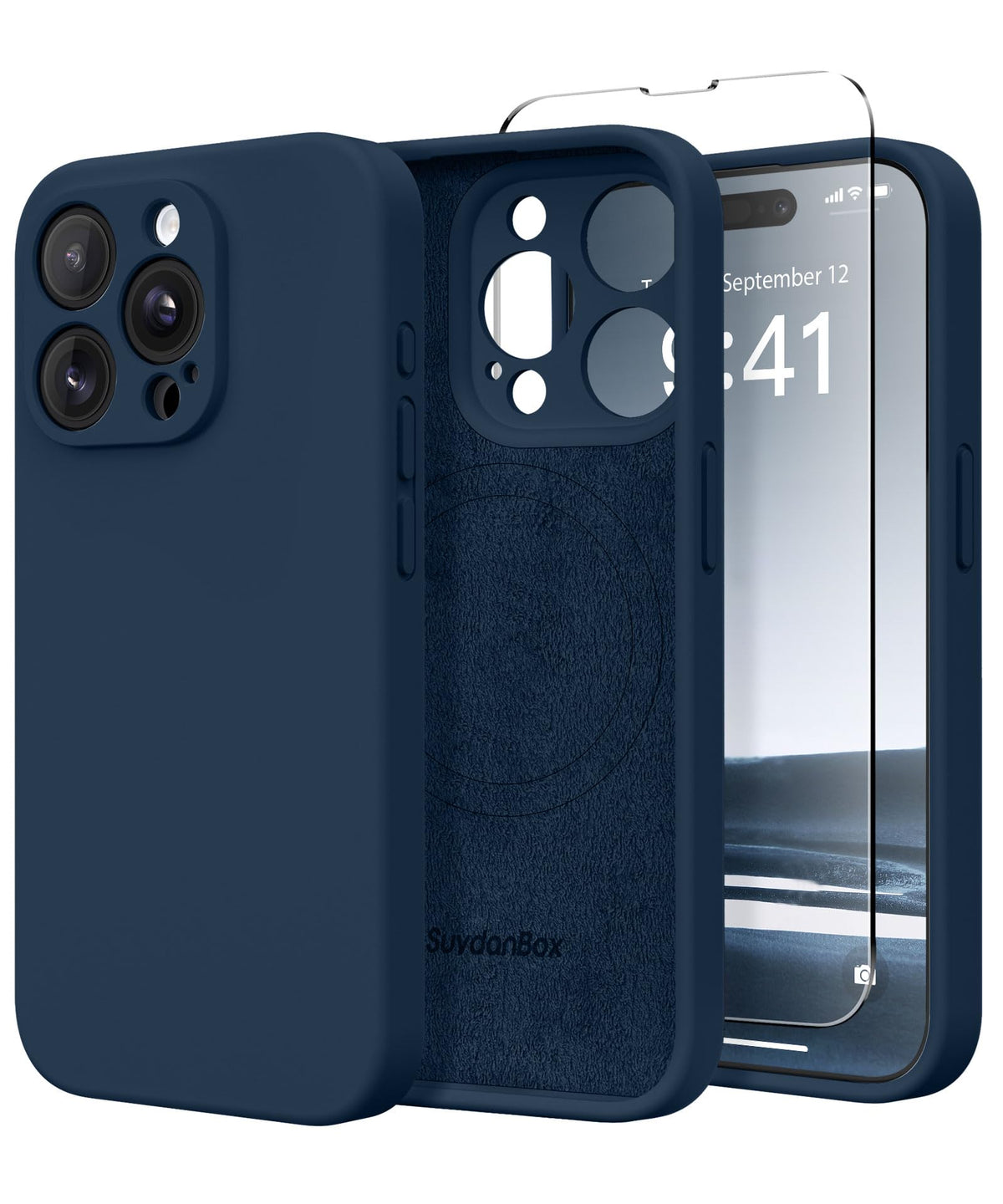 Magnetic for iPhone 17 Pro Max Case, Compatible with MagSafe, [Full Camera Protection][Screen Protector] Silicone Shockproof Protective Phone Case for iPhone 17 Pro Max 6.9", Calke Green