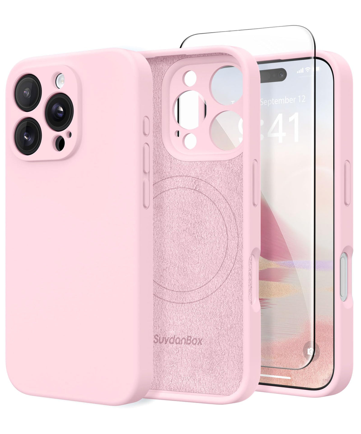 Magnetic for iPhone 17 Pro Max Case, Compatible with MagSafe, [Full Camera Protection][Screen Protector] Silicone Shockproof Protective Phone Case for iPhone 17 Pro Max 6.9", Calke Green