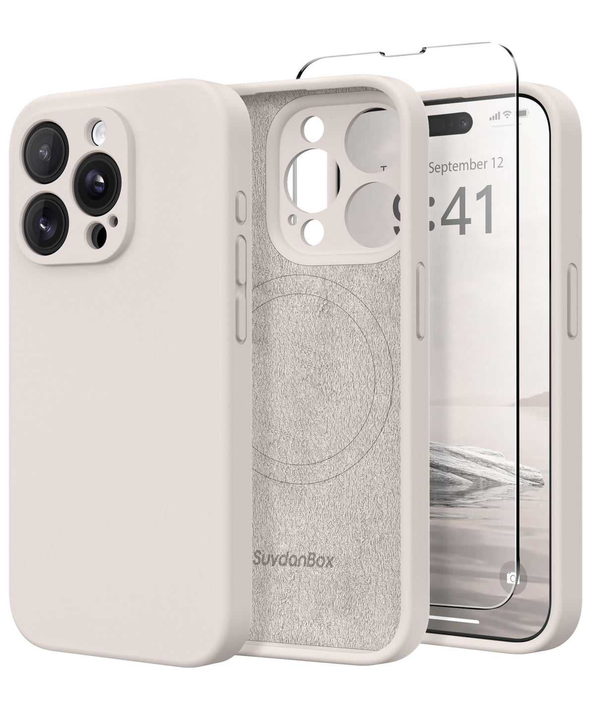 Magnetic for iPhone 17 Pro Max Case, Compatible with MagSafe, [Full Camera Protection][Screen Protector] Silicone Shockproof Protective Phone Case for iPhone 17 Pro Max 6.9", Calke Green