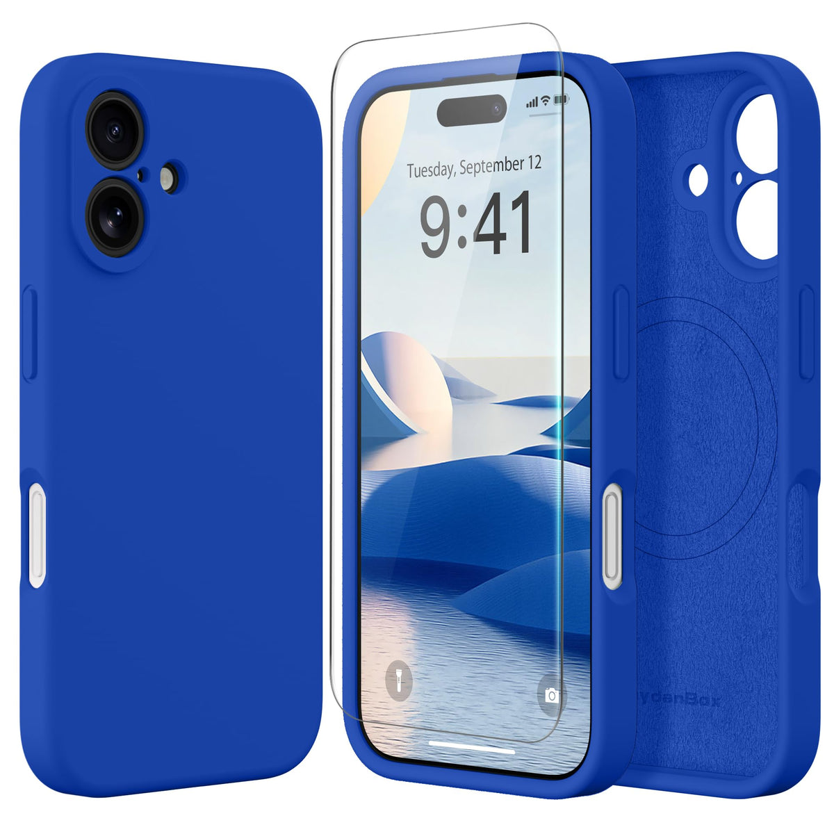 Magnetic for iPhone 17 Pro Max Case, Compatible with MagSafe, [Full Camera Protection][Screen Protector] Silicone Shockproof Protective Phone Case for iPhone 17 Pro Max 6.9", Calke Green