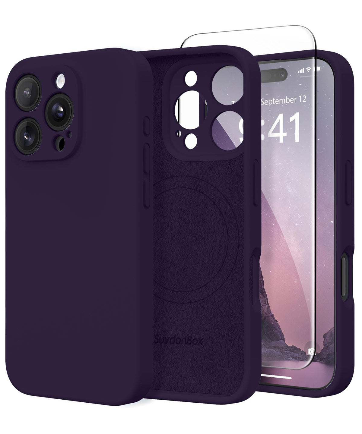 Magnetic for iPhone 17 Pro Max Case, Compatible with MagSafe, [Full Camera Protection][Screen Protector] Silicone Shockproof Protective Phone Case for iPhone 17 Pro Max 6.9", Calke Green