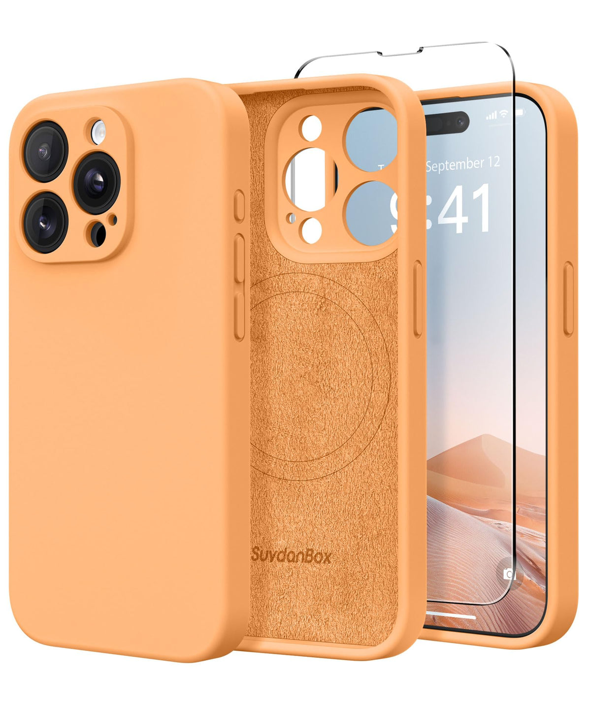 Magnetic for iPhone 17 Pro Max Case, Compatible with MagSafe, [Full Camera Protection][Screen Protector] Silicone Shockproof Protective Phone Case for iPhone 17 Pro Max 6.9", Calke Green