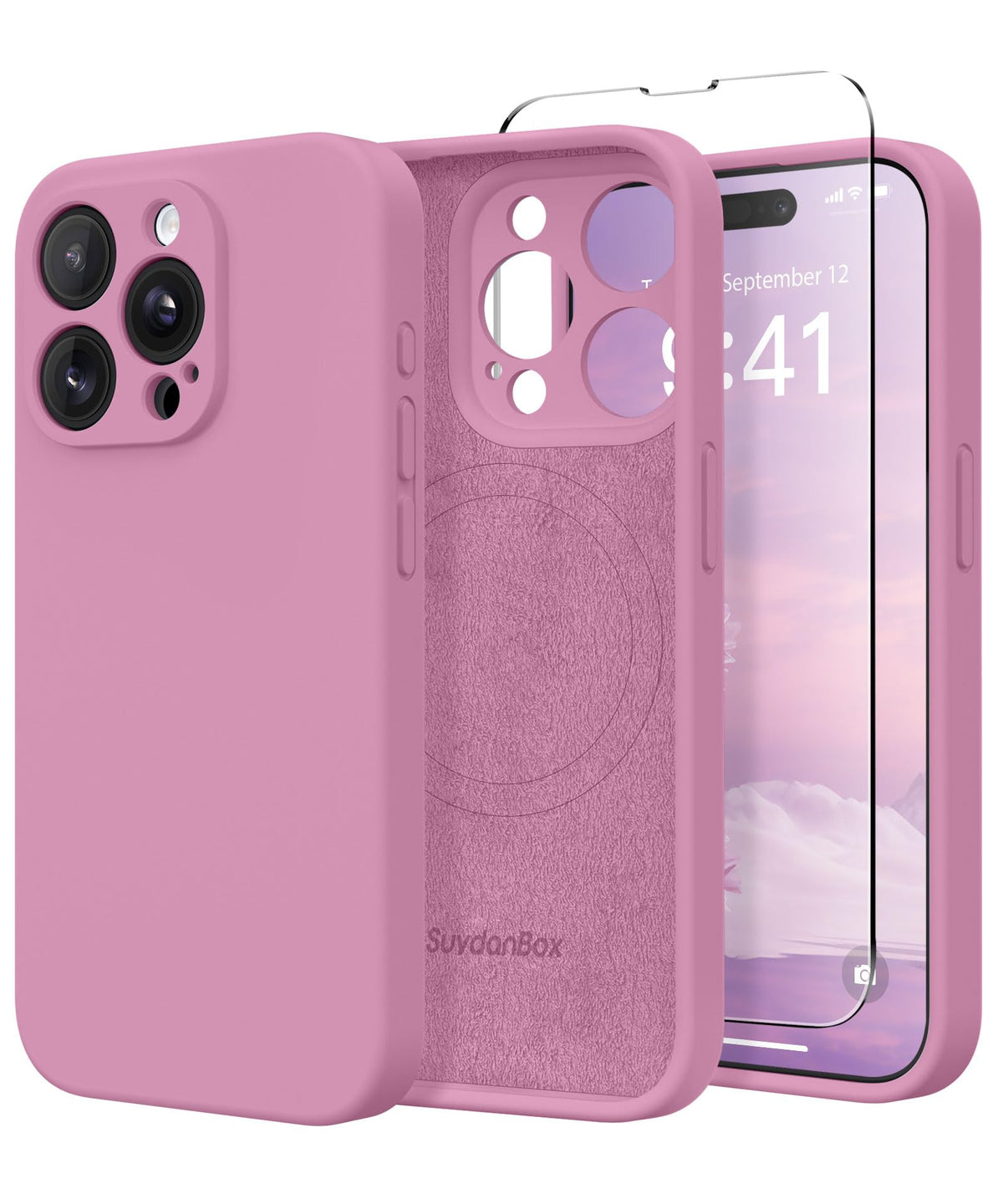 Magnetic for iPhone 17 Pro Max Case, Compatible with MagSafe, [Full Camera Protection][Screen Protector] Silicone Shockproof Protective Phone Case for iPhone 17 Pro Max 6.9", Calke Green