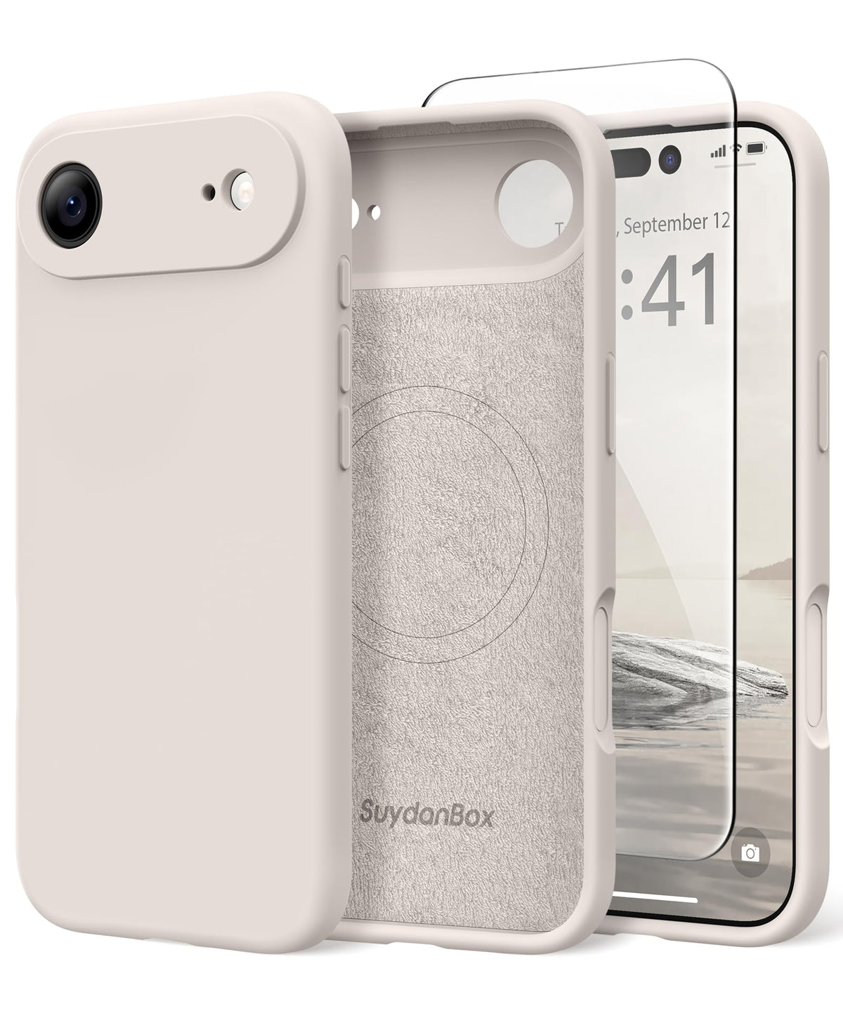 Magnetic for iPhone 17 Pro Max Case, Compatible with MagSafe, [Full Camera Protection][Screen Protector] Silicone Shockproof Protective Phone Case for iPhone 17 Pro Max 6.9", Calke Green