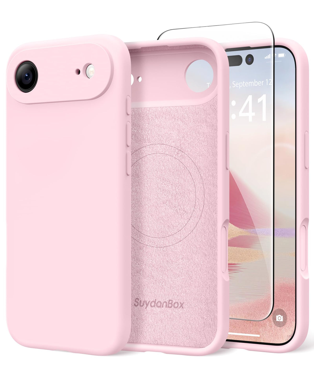 Magnetic for iPhone 17 Pro Max Case, Compatible with MagSafe, [Full Camera Protection][Screen Protector] Silicone Shockproof Protective Phone Case for iPhone 17 Pro Max 6.9", Calke Green