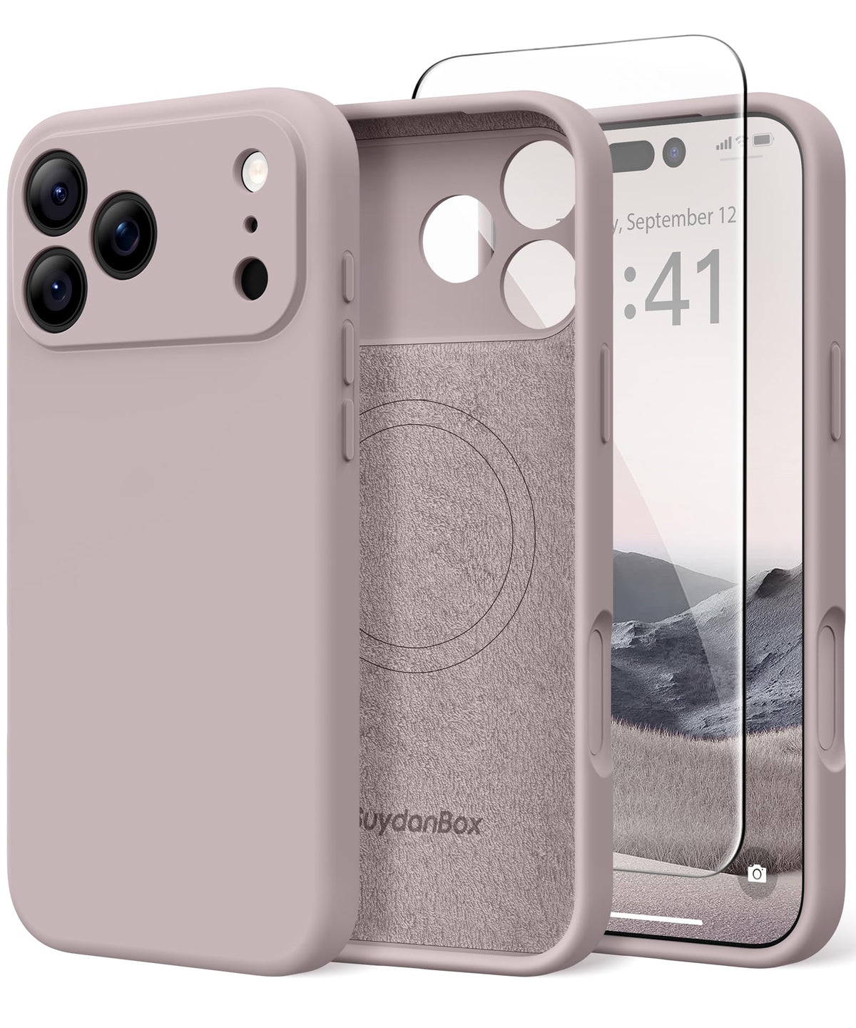 Magnetic for iPhone 17 Pro Max Case, Compatible with MagSafe, [Full Camera Protection][Screen Protector] Silicone Shockproof Protective Phone Case for iPhone 17 Pro Max 6.9", Calke Green