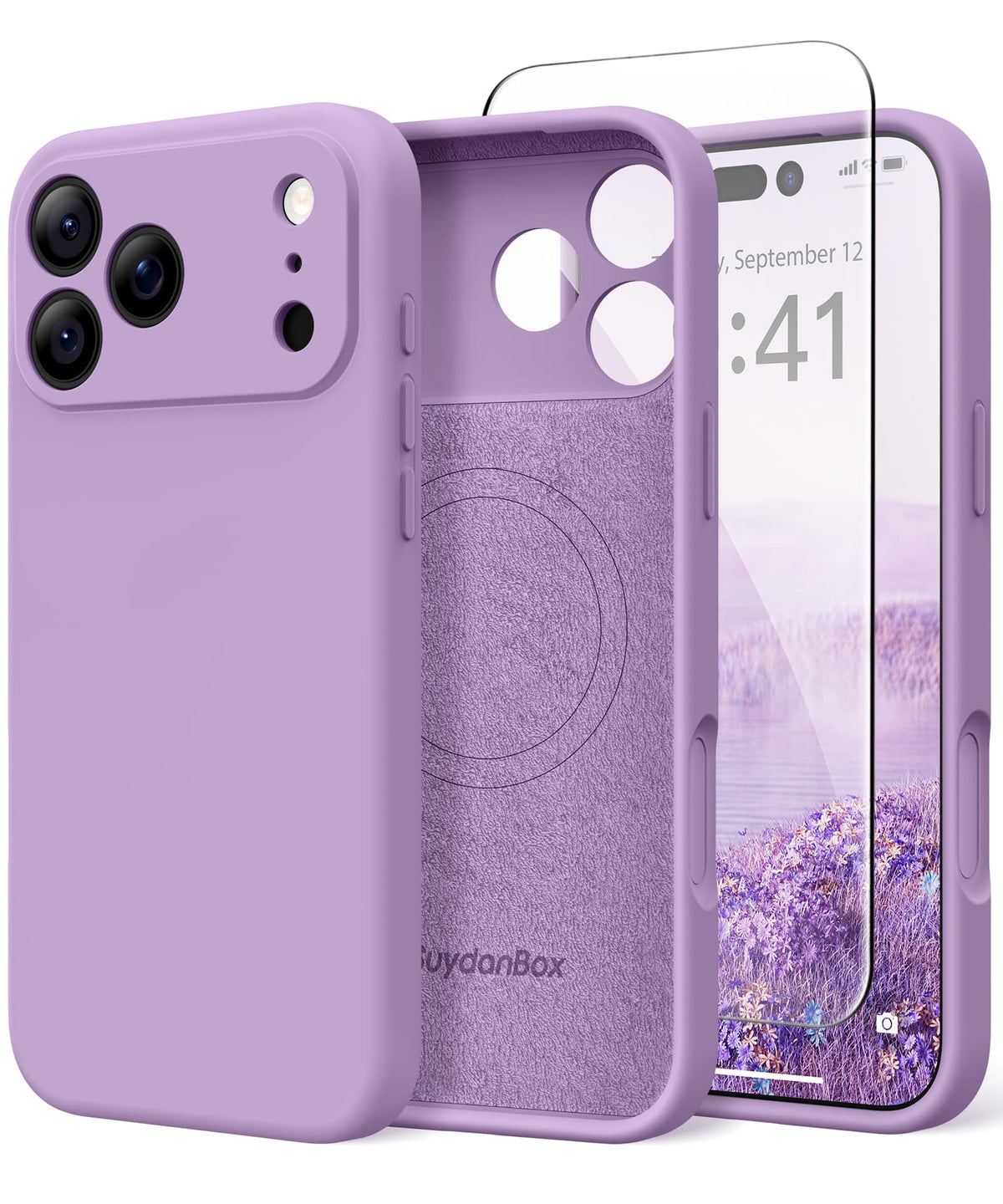 Magnetic for iPhone 17 Pro Max Case, Compatible with MagSafe, [Full Camera Protection][Screen Protector] Silicone Shockproof Protective Phone Case for iPhone 17 Pro Max 6.9", Calke Green