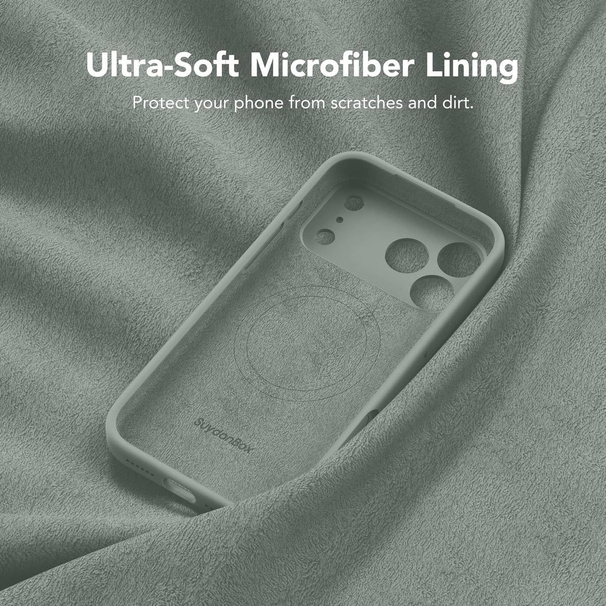 Magnetic for iPhone 17 Pro Max Case, Compatible with MagSafe, [Full Camera Protection][Screen Protector] Silicone Shockproof Protective Phone Case for iPhone 17 Pro Max 6.9", Calke Green